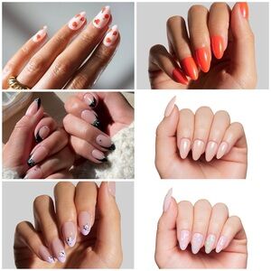 Celebritips & Glamnetic Press-On Nails, Short Almond Bundle of 6